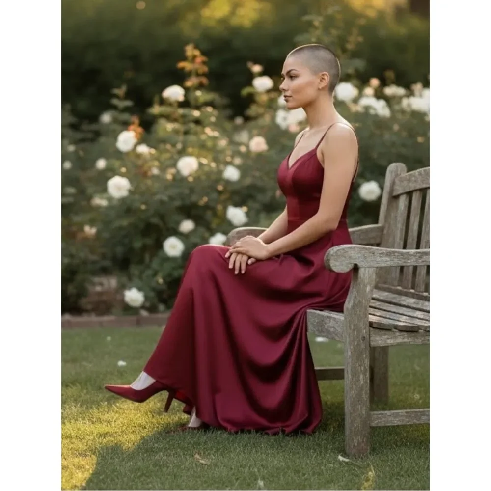 Salvatore Ferragamo Women's Burgundy Satin Heels Pump Size 9 Wedding Luxury Luxe